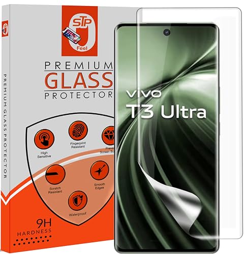 Image of STP FEEL 1 Pack Unbreakable Membrane Screen Protector Guard Compatible For Vivo T3 Ultra 5G, 6.67 Inch | Hydrogel Membrane Ultra Smooth Touch with Finger Print Support - HD /3 Months Warranty