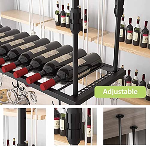 Support à verres à vin au plafond DASHADAO réglable pour rangement de bar - 6