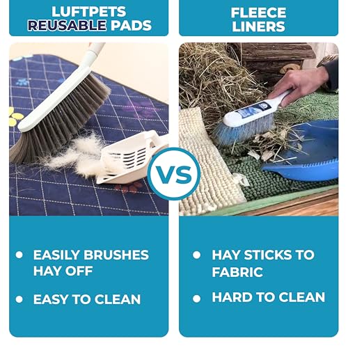 Image of Washable Rabbit & Guinea Pig Cage Liner & Bedding for Midwest (24 inchx47 inch), 2 Pack, Easy to Clean Unlike Fleece, Fast-Drying, Waterproof, Absorbent, Non-Slip Pee Pad, Reusable Bunny Mat for Small Animals