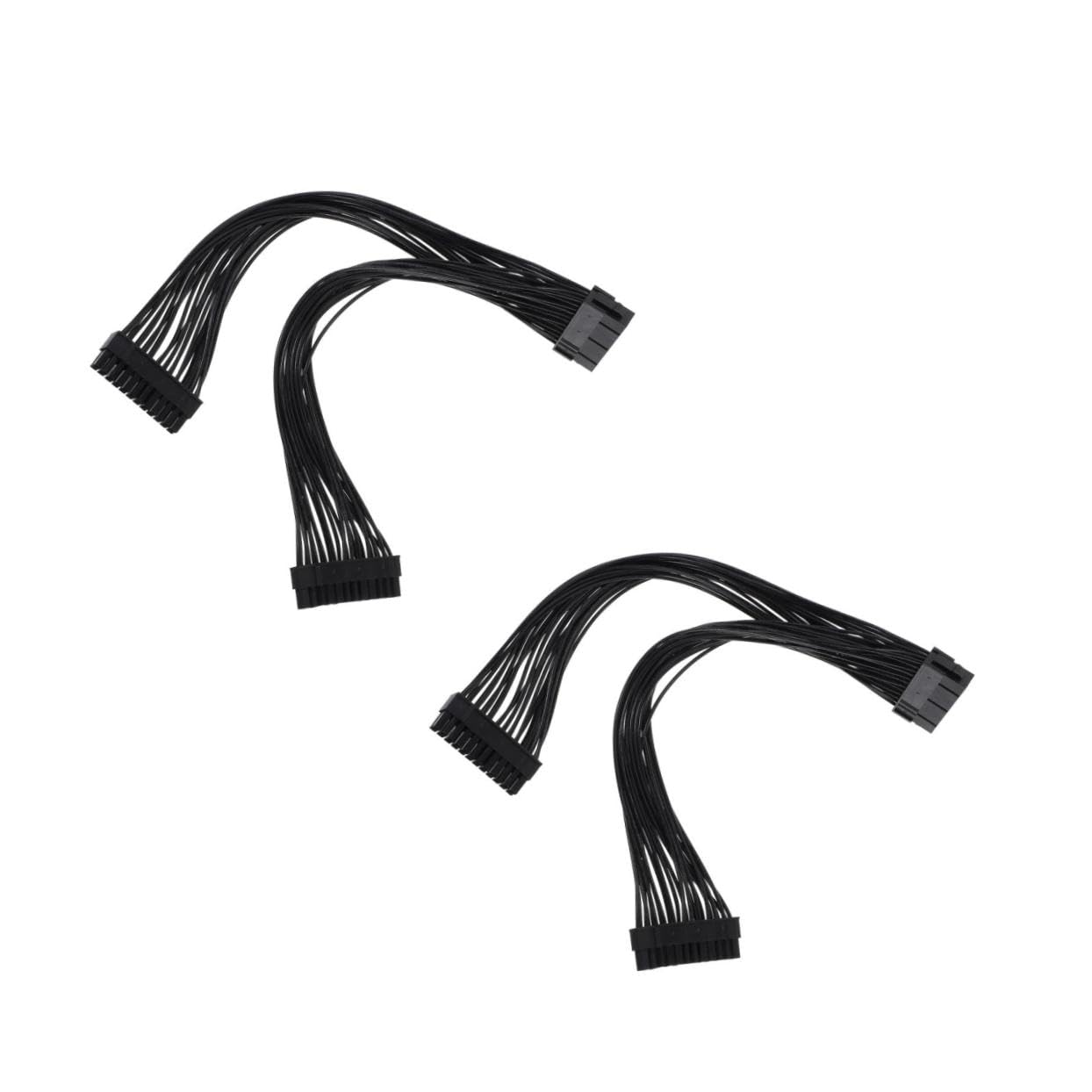 Cable divisor ATX doble extensor de alimentación para placa base y componentes de consumo negro 2 ud 8