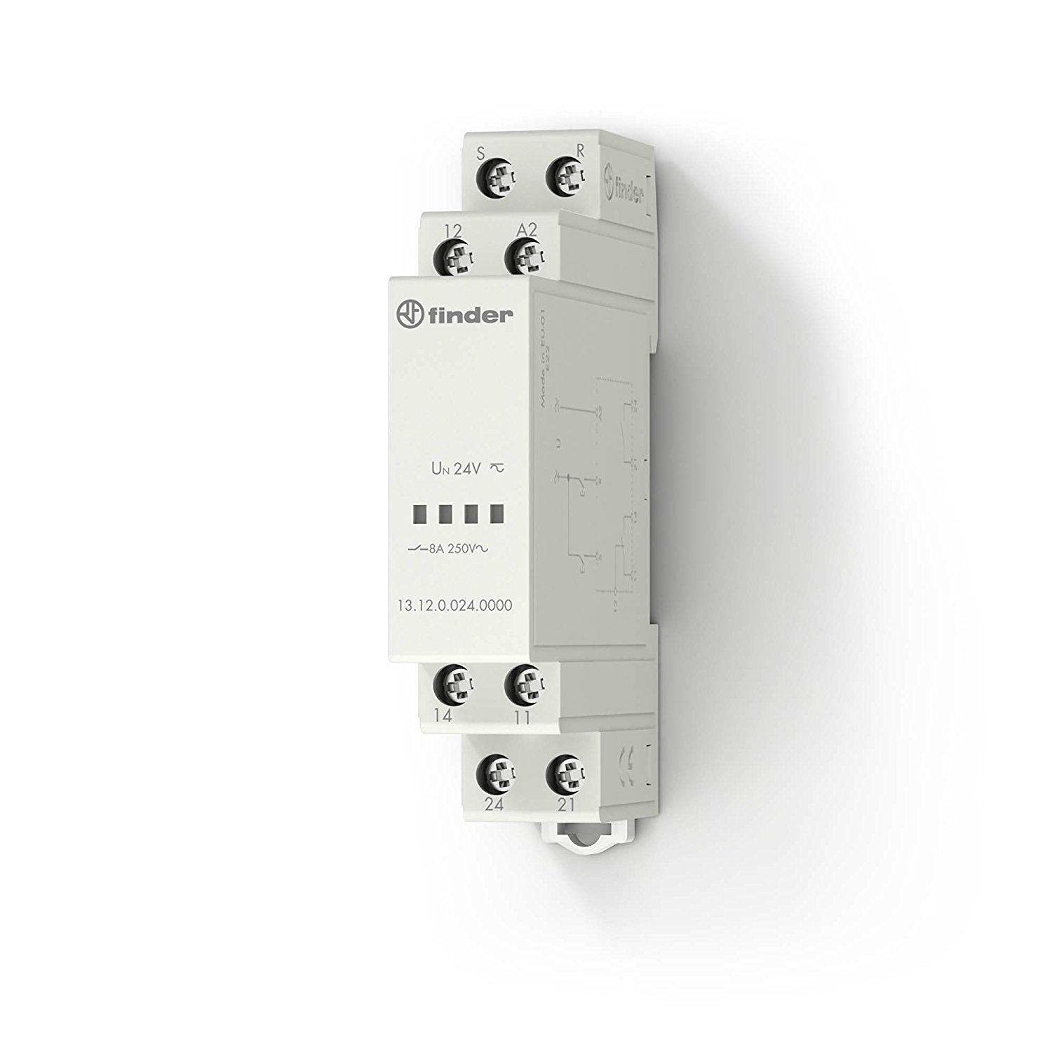 Finder – Puntatore di potenza 1S chiamata acuse + 1 W, 8 A, 12 V ac/dc 13.12.0.012.0000