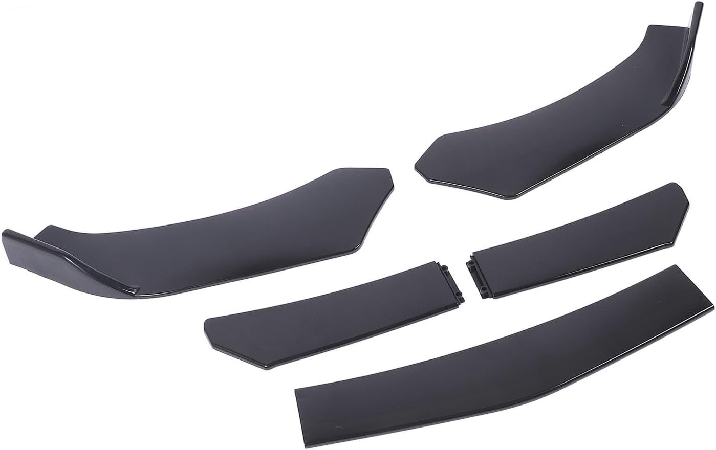 Front Bumper Lip Splitter Body Kit, Glossy Black ABS with Adjustable Spoiler for C Class E Class 3 Series 5 Series, Easy Installation and Enhanced Protection