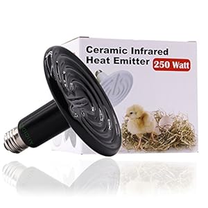 AIICIOO Reptile Heating Bulb – Ceramic Heat Emitter Terrarium Heated Lamps Light Fitting for Lizards Tortoise Snake…