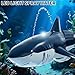 NIPLOOOW 2.4GHz Remote Control Shark Toys for Boys,1:18 Scale High Simulation Shark Toys with Light & Spray, RC Sharks for Pools & Lakes, Toy Shark Boat Gift for 4 5 6 7 8 9 Year Old Kids Boys Girls