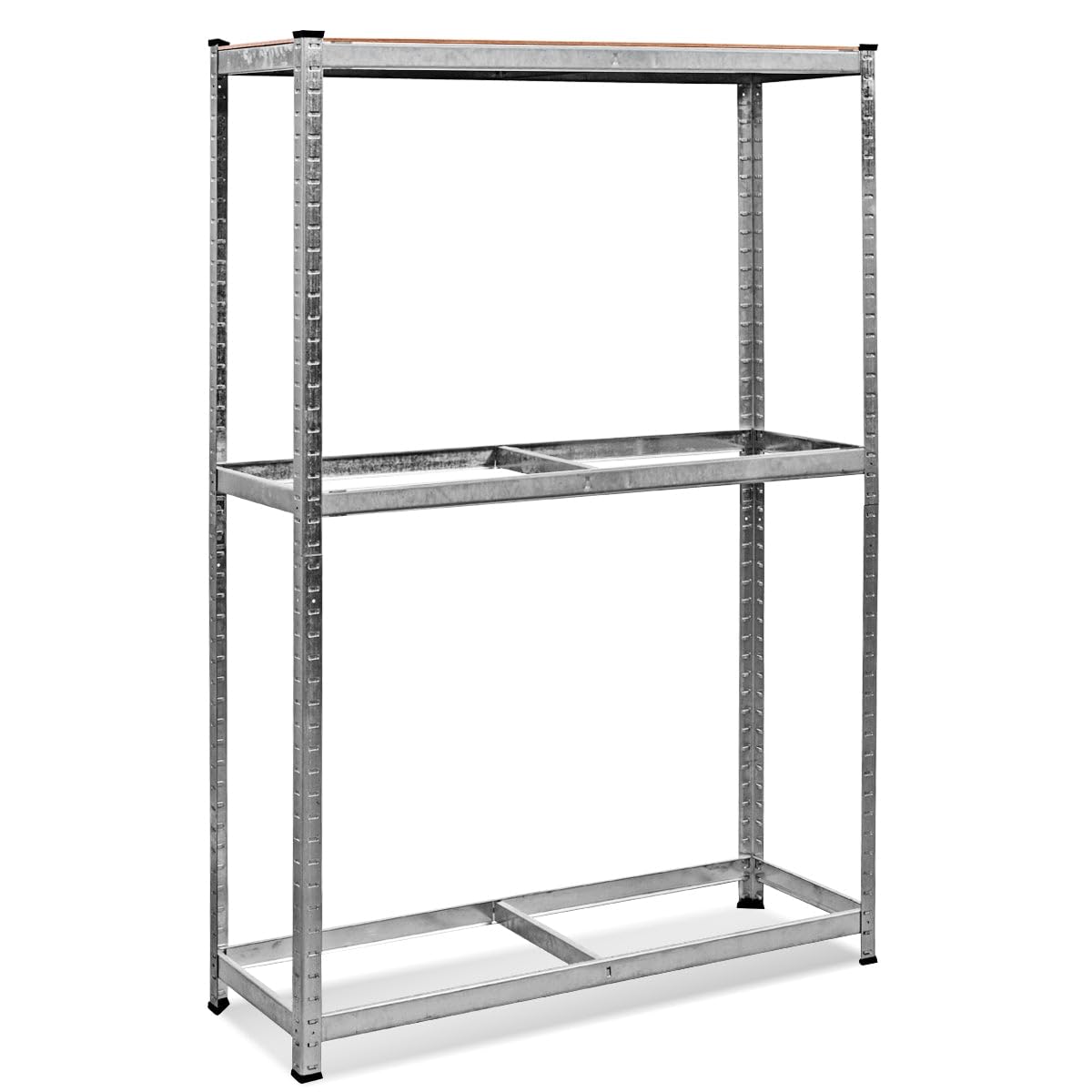 Helloshop26 Scaffale portaoggetti 120 x 40 x 180 cm, capacità 265 kg, acciaio e MDF, grigio 20_0012062