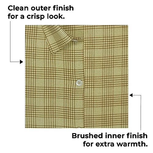 Image of GHPC Cottswool Winter Wear Woolen Glen Plaid Checks Full Sleeves Regular Fit Formal Shirt for Men