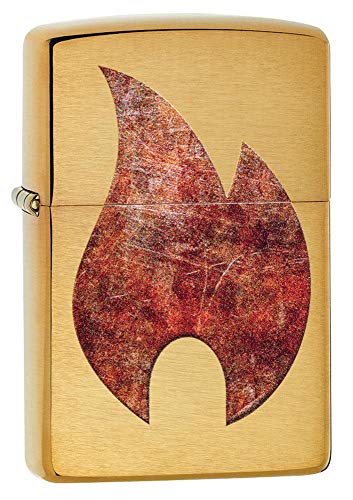Encendedor Zippo Rusty Flame Design de bolsillo miniatura 1