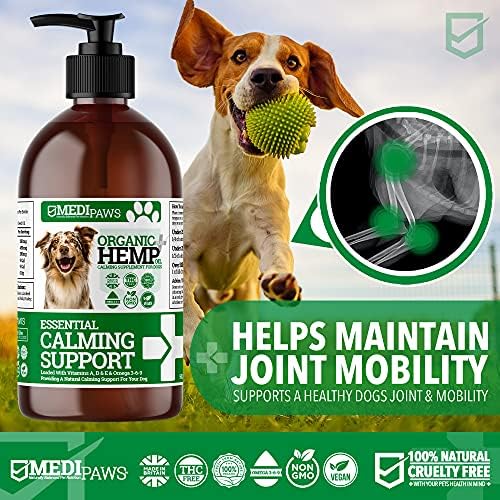 MediPaws® Dog Supplement | Dog Calming Hemp Oil For Dog Emotions & Joints | Natural Hemp Oil Drops For Dogs | Dog Calming Hemp Supports & Maintains Healthy Joints And Emotions | 50,000mg | 500ml