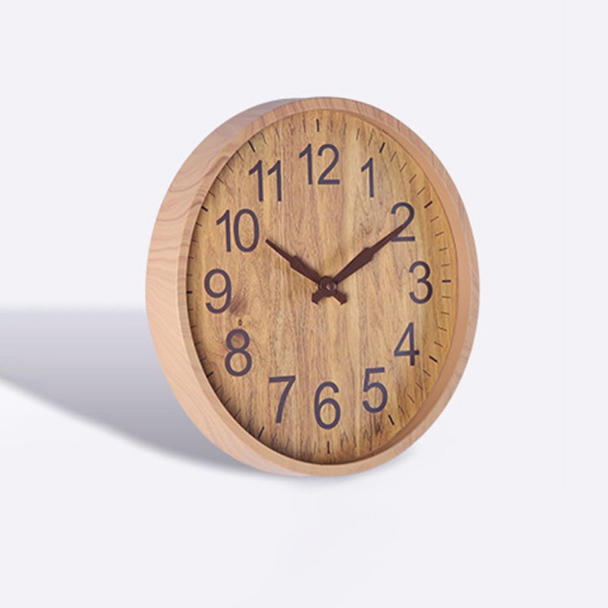 Lautlose Wanduhr mit Holzmaserung 12 Zoll für Wohnzimmer