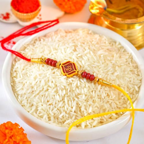 Image of Half Engineer Jade Plant In Gold Tone Metal Pot 3 X 3 Inch Pot Included with Rakhi |Rakshabandhan Gift For Brother Bro Bhai (Rakhi Gift Set 3)