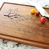 Personalized Cutting Board Custom Engraved Lovebirds Design (#037) Wedding or Anniversary-Housewarmi