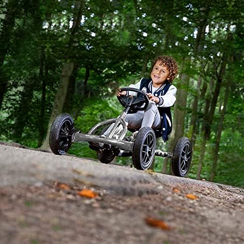 Berg Toys - Buddy Gray Pedal Go Kart - Go Kart - Go Cart for Kids - Pedal Car Outdoor Toys for Children Ages 3-8 - Ride On-Toy - BFR System - Adjustable Seat - Pedal Kart for Kids