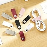 10 PCS Cord Organizer, Cord Keeper, Cable Organizer USB Holder, Cable Straps, Earphone Clips Ties (Black/White/Red/Pink/Grey, Each 2PCS)
