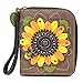 Chala Handbags Sunflower Zip-Around Wristlet Wallet
