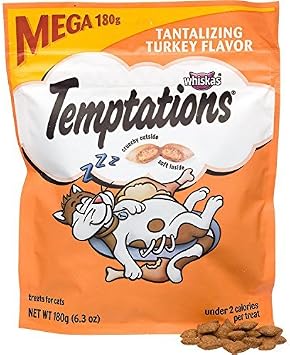 Temptations Cat Treats, Tantalizing Turkey Flavor, 6.3 Oz Pouch