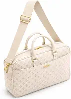 Pasta Executiva Feminina Para Notebook 39cm Bolsa de Trabalho com Alça Transversal Removível e Zíper Duplo