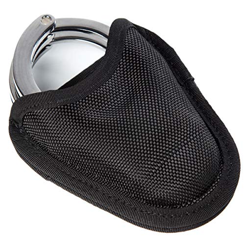 Handcuff Case Nylon Open Top Handcuff Holder Quick Release Cuff Case for Duty Belt Handcuff Pouch Law Enforcement Military Standard Cuff Pouch with Belt Loop Black