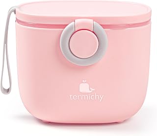 Termichy Portable Baby Formula Dispenser with Handle & Scoop - 500ml BPA-Free Milk Powder Container for Travel, Pink