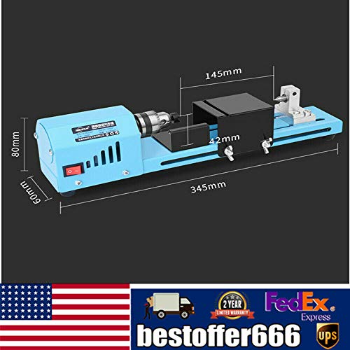 DENESTUS Mini Wood Lathes Multi Metal Mini Lathe CNC Polisher Wood Model Making Drilling Milling Machine Tool 150W for DIY Grinding Drill Art Woodworking USA Stock