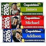 Personalized Graduation Banner With Photo, Custom Class Of 2026 Graduation Decorations, Weatherproof Vinyl Congrats Grad Sign For Backyard Party, High School &Amp; College Outdoor Backdrop.