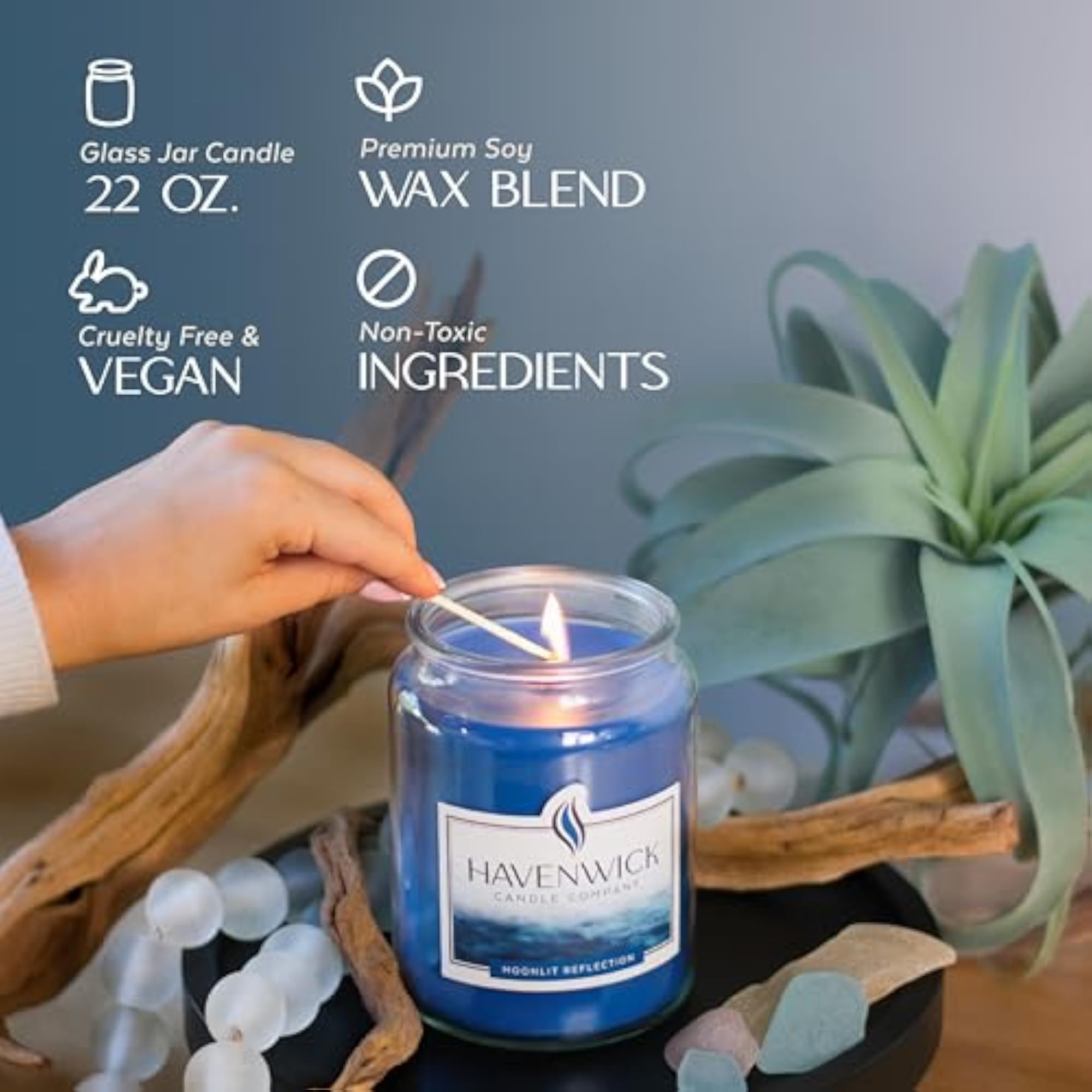 JAR 22 oz Soy Blend Moonlight Reflection Candle