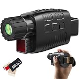 Gafas de visión Nocturna con cámara monocular Digital y Alcance de 200 m. Pantalla TFT de 1,5' y Tarjeta TF de 32 GB. Ideal para Tomar Fotos y vídeos. Ideal para Camping y senderis