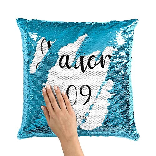 Coussin Sequin Turquoise J'adore 09 Ariege Idée Cadeau Souvenir Original