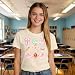 YERKOP Teacher Shirts for Women Coquette Bow Teach T-Shirt Kindergarten Teaching Life Tee Tops Cream