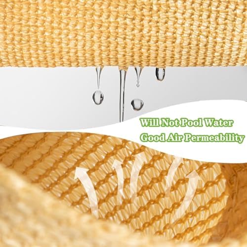 Large 6x7m Beige Shade Cloth for Greenhouse 90% Shading Rate – Outdoor Deck Pergola Garden Plants Shade Netting 1m 2m 4.0m 5m 6m 7m 8m 9m 10m
