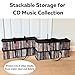 Evelots CD Storage Bags (4 Pack) Clear PVC Plastic Media Carrying Case with Zipper - Holds 200 CDs Total - Strong Handles - Protects CDs, Video Games, Music from Dirt & Moisture