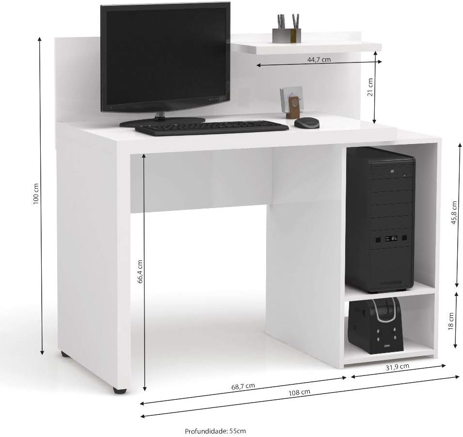 Technical drawing of the Kappesberg S973 desk with detailed dimensions in centimeters, showing height, width, and depth of various sections.