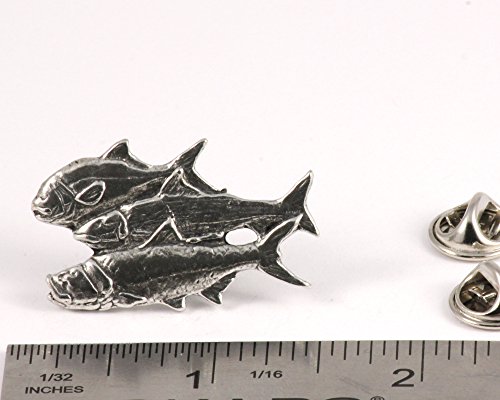 Grand Slam, Fish Pin, Pewter, 1 1/2”, S035, Tarpon, Bonefish, Permit, Fly Fishing Florida, Lapel, Hat, Pins, Brooch, Jewelry, Gift, 100% Handmade in the USA, Over 200 Fish Designs Available.2