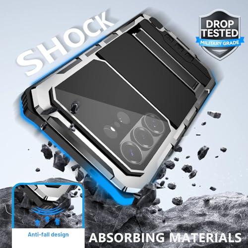 Coque Samsung S25 Ultra alliage aluminium silicone silver - 4