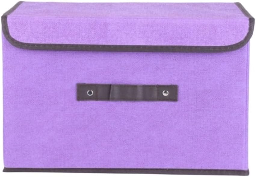 Storage Bag for Clothes Bedding Storage Bins with Lids Collapsible Thick Fabric Storage Basket with Handle Dresser Drawer Organizer Storage Container(E,25 * 19 * 16cm)