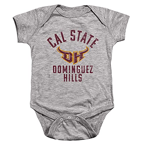 California State University Dominguez Hills Official Toros Logo Unisex Infant Snap Suit for Baby,Athletic Heather, 6 Months