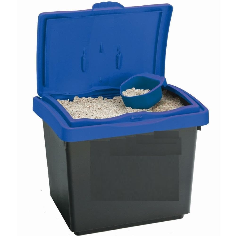 Trto 1Pcs 30 Litre Grit Rock Salt Bin Dustbin De-Ice 30L Storage Container Easy To Use And Cleans