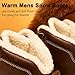 YINGCSM Men's Winter Warm Snow Boots Fur Lined Anti Slip Shoes Fashion Lightweight Water Resistant Non-slip Outdoor Work Ankle Boot