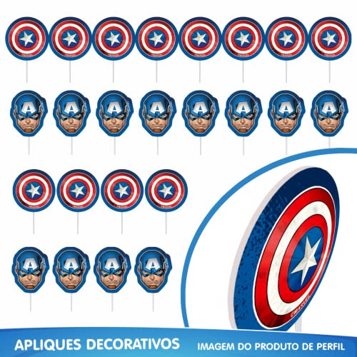Kit Festa Fácil Capitão América Decoração Aniversário