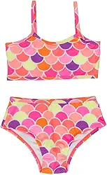 Biquíni Malha Proteção Solar Uv Neon Print Infantil Menina