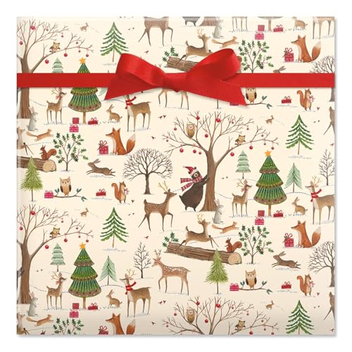 Current Christmas Wrapping Paper Rolls, Christmas Woods Premium Holiday Gift Wrap, Jumbo 23-Inch x 32-Foot Roll, 61 Square Feet Total