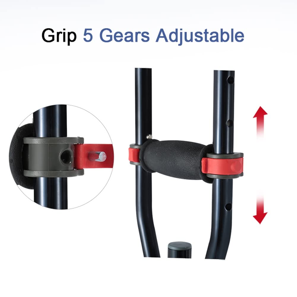 ADITAM Muletas para niños, muletas Ajustables para Caminar, muletas livianas de Aluminio, muletas ergonómicas para Entrenamiento de rehabilitación (Color : Black, Size : 1 Pair) Double The Comfort