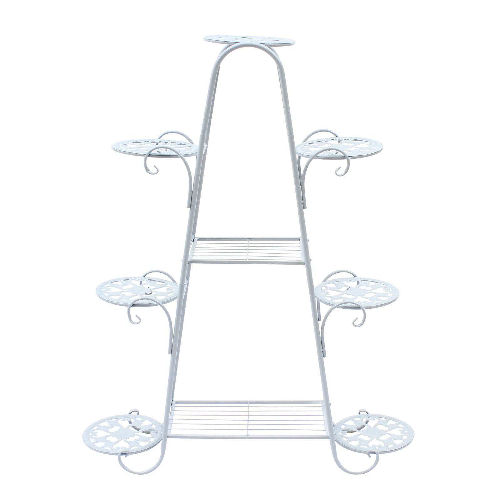 Kx9Lb8d Flower Display Stand 9 Tiers Metal Plant Stand Flower Pot Display Holder Shelf Home Garden Balcony for Planters