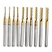 10Pcs Ti forage fraise coupe Outils Titanium CNC carbure ensemble d'usines d'extrémité Fraiseuse 1.0-3.0mm