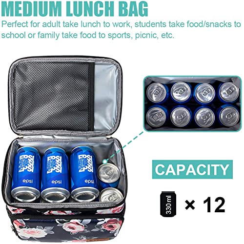 Tiblue Insulated Lunch Bag For Women/Men - Reusable Lunch Box For Office Work School Picnic Beach - Leakproof Freezable Bag With Adjustable Shoulder Strap For Kids/Adult(Medium, Ocean Camouflage) #TOP2