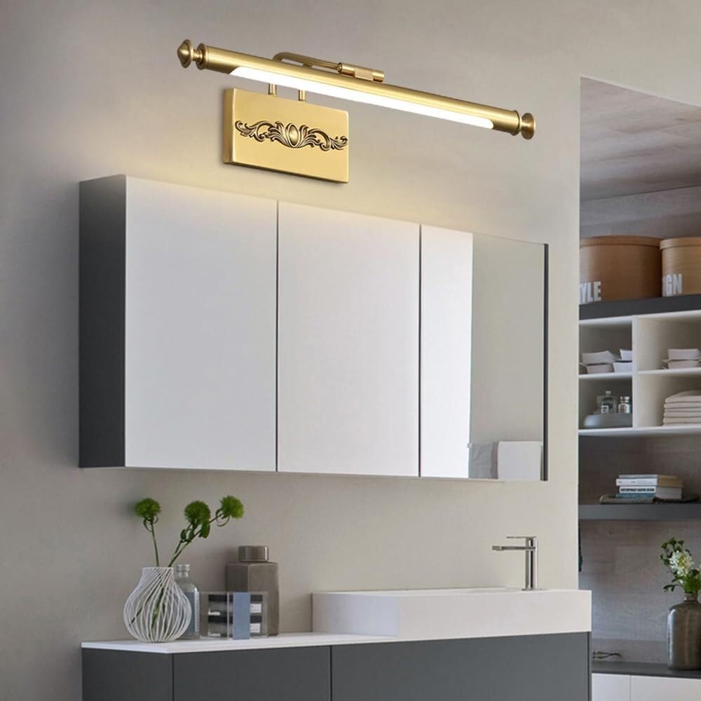 Retro LED Vanity Lampa Lustro, Przednie Lustro, Liniowa Oprawa Łazienkowa, Obrót o 180°, Lampa ścienna do Panelu Szafki, Lustro Vanity Wall Light, Oświetlenie Affi