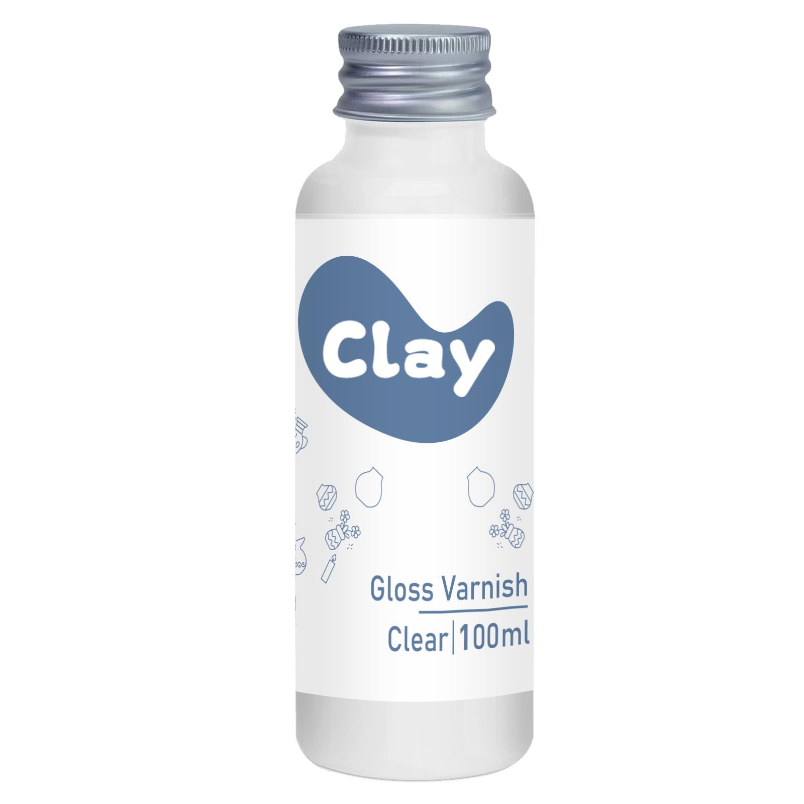 1DFAUL100ml Air Dry Clay Glaze Varnish & Sealant, Prevents Crazing Yellowing, Scratch Resistant Wear, Waterproof, Hight Gloss Finish (Gloss)