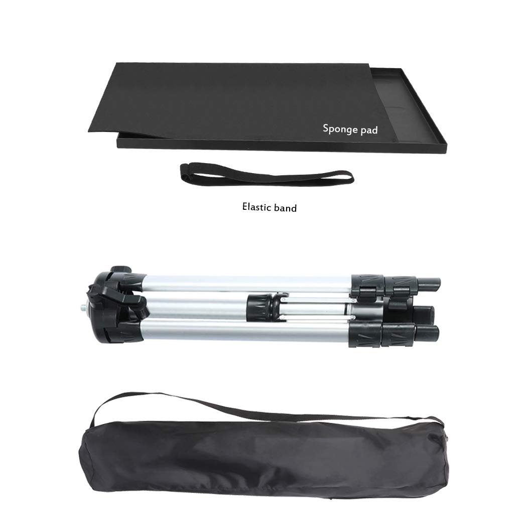 unho Trépied Projecteur en Aluminium, Pied Support Vidéoprojecteur Hauteur Réglable 53-138cm Table pour Videoprojecteur avec Plateau et Sac de Transport Idéal pour Studio Scène Réunion - Argenté
