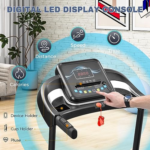 Merax Folding Electric Treadmill With Incline 2.5Hp Energy Saving 12 Preset Programs Running Walking Jogging Machine For Home Office Indoor Cardio Exercise thumb #2