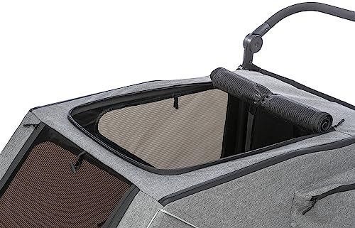 TRIXIE Hundeanhänger für das Fahrrad 41 x 54 x 62 cm bis zu 25 kg – gefederter Hundefahrradanhänger mit hohem Frontteil – mit extra großer Heckklappe, 12800