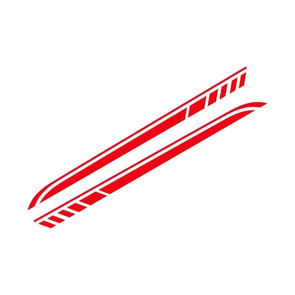 Car Door Sticker Racing Stripe Decoration Decal 190x11.2cm(Glossy Red)